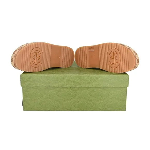 Gucci 573018 Women's GG Canvas Platform Slide Sandals - Picture 7 of 16